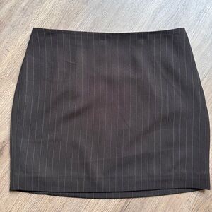Express Black Pinstripe Mini Skirt - Size 8